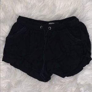 Black flowy shorts
